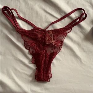 PINK Victoria’s Secret Maroon Thong